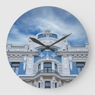 Grande Horloge Ronde Fragment Art Nouveau : Détail architectural de Rig