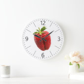 Grande Horloge Ronde Fraise (Maison)