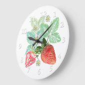 Grande Horloge Ronde Fraise, fraise rouge. (Angle)