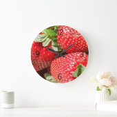 Grande Horloge Ronde Fraises (Maison)