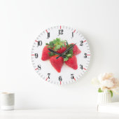 Grande Horloge Ronde Fraises (Maison)