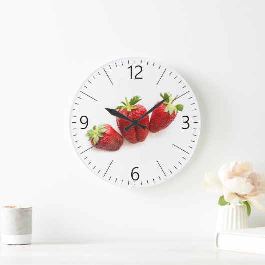 Grande Horloge Ronde Fraises (Maison)