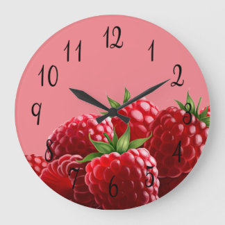Grande Horloge Ronde Framboise