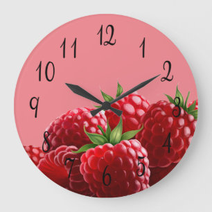 Grande Horloge Ronde Framboises
