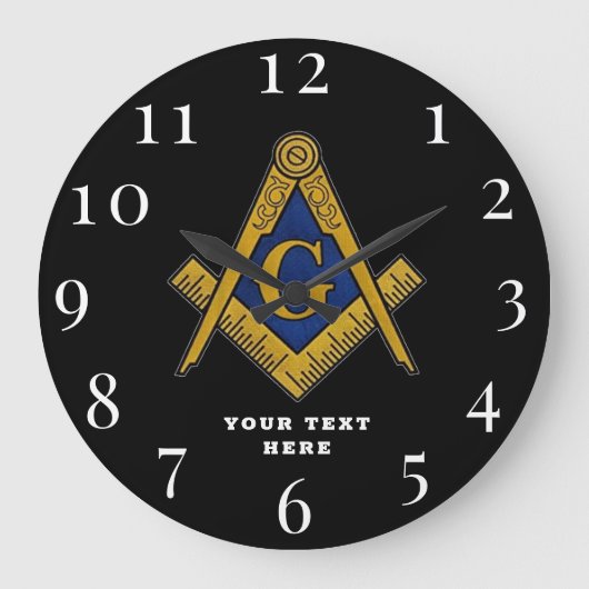 Grande Horloge Ronde Freemason Masonic Lodge Masonry (Recto)