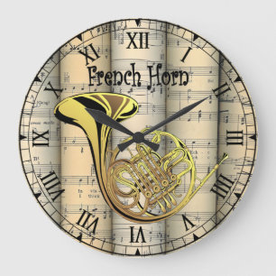 Grande Horloge Ronde French Horn~ Rolling Vintage Sheet Music ~ Unique