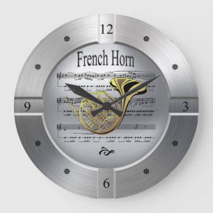 Grande Horloge Ronde French Horn ~Sheet Music ~ Brushed Silver Color ~