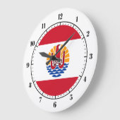 Grande Horloge Ronde French Polynesian flag clocks (Angle)