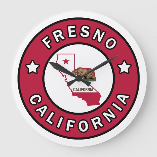 Grande Horloge Ronde Fresno Californie (Recto)