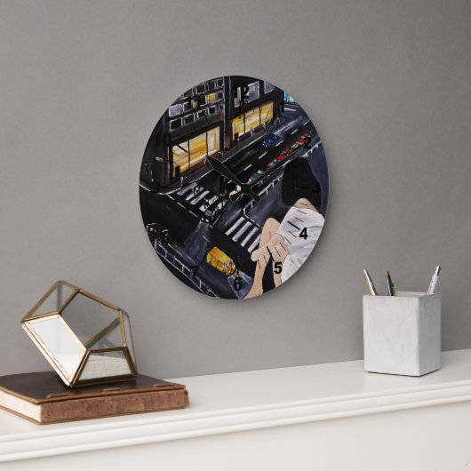 Grande Horloge Ronde Friday Night Painting by Alfred Fox (Bureau)