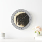 Grande Horloge Ronde Friesian Draft Horse Silver Grey (Maison)