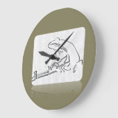 Grande Horloge Ronde Frog Clock (Angle)