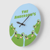Grande Horloge Ronde Frog Family (Angle)