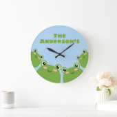 Grande Horloge Ronde Frog Family (Maison)