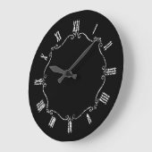 Grande Horloge Ronde Frontière gothique éffrayante (Angle)