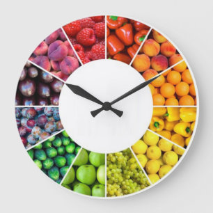 Grande Horloge Ronde Fruit and Veggie Wall Clock