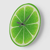 Grande Horloge Ronde Fruit de citron vert (Angle)