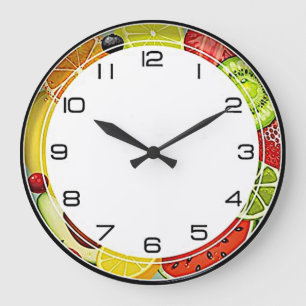 Grande Horloge Ronde Fruit de cuisine