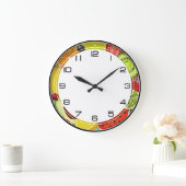 Grande Horloge Ronde Fruit de cuisine (Maison)