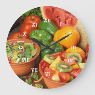 Grande Horloge Ronde Fruit frais et légumes