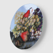 GRANDE HORLOGE RONDE FRUITS DE SAISON / RAISONS ET PEURS (Angle)
