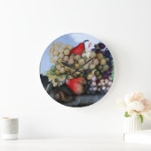 GRANDE HORLOGE RONDE FRUITS DE SAISON / RAISONS ET PEURS (Maison)