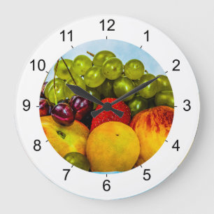 Grande Horloge Ronde Fruits d'été