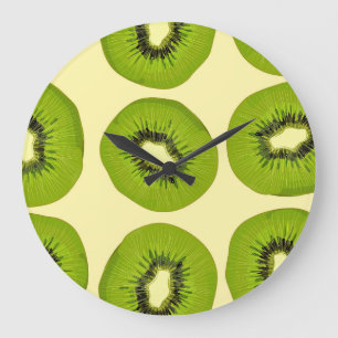 Grande Horloge Ronde Fruits tropicaux juteux : Été vibrant