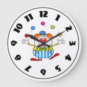 Grande Horloge Ronde Fun Circus Clown Jongler des balles (Recto)