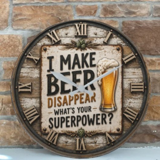 Grande Horloge Ronde Funny Beer