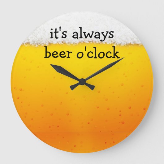 Grande Horloge Ronde Funny Beer Theme Wall Clocks (Recto)