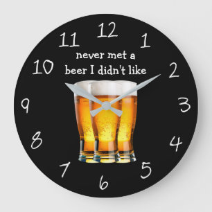 Grande Horloge Ronde Funny Beer Themed