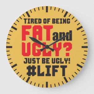 Grande Horloge Ronde Funny Bodybuilding Gym