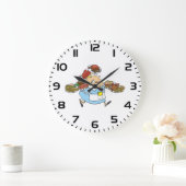Grande Horloge Ronde Funny Busy Waitress Overworked Server (Maison)