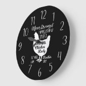 Grande Horloge Ronde funny chicken lover (Angle)