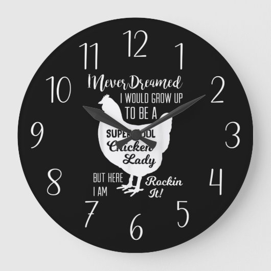 Grande Horloge Ronde funny chicken lover (Recto)