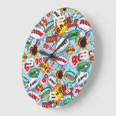 Grande Horloge Ronde Funny Comic Motif (Angle)