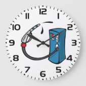 Grande Horloge Ronde Funny Gas Pump Fuel Station (Recto)