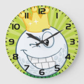 Grande Horloge Ronde Funny Golf Ball King Of Golf (Recto)