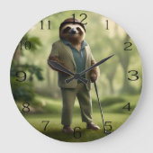 Grande Horloge Ronde Funny Golf Sloth, (Recto)