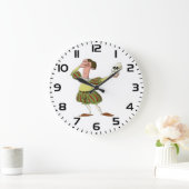 Grande Horloge Ronde Funny Hamlet Shakespeare Actor Holding Skull (Maison)
