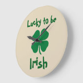 Grande Horloge Ronde Funny Irish Theme Novelty Wall Decor (Angle)