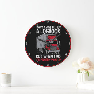 Grande Horloge Ronde Funny Logbook Red Trucker
