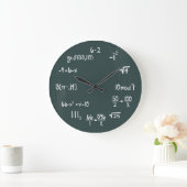 Grande Horloge Ronde Funny Math Genius Geek (Maison)