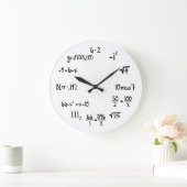Grande Horloge Ronde Funny Math Genius Geek (Maison)