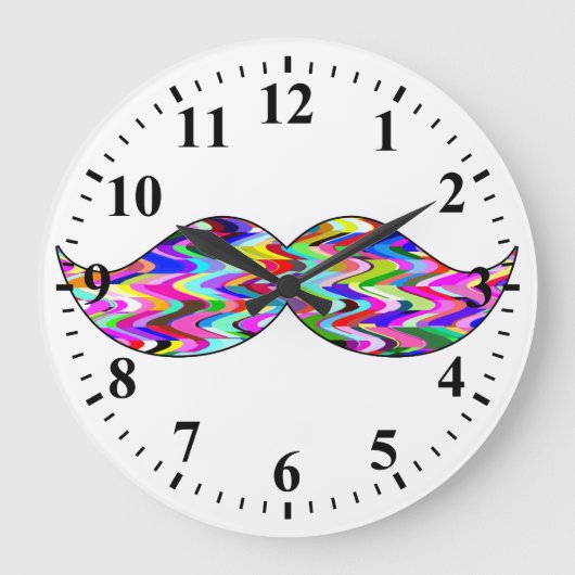 Grande Horloge Ronde Funny Mustache (Recto)