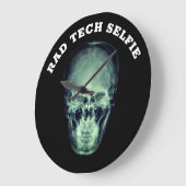 Grande Horloge Ronde Funny Rad Tech Selfie Xray (Angle)