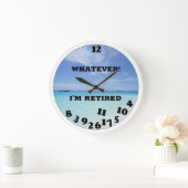 Grande Horloge Ronde Funny Retired Novelty (Maison)