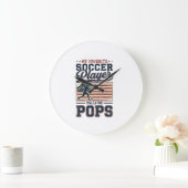 Grande Horloge Ronde Funny Soccer Pops Vintage Engraving Shirt Design_1 (Maison)