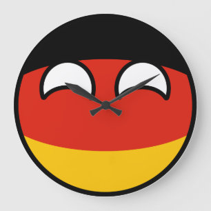 Grande Horloge Ronde Funny Trending Geeky Allemagne Camptryball